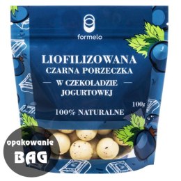 Liofilizowana czarna porzeczka czekoladzie jogurtowej 100g opakowanie bag