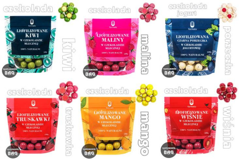 Owoce liofilizowane wielopak 6 smaków w opakowaniach bag Owoce liofilizowane wielopak 6 smaków w opakowaniach bag